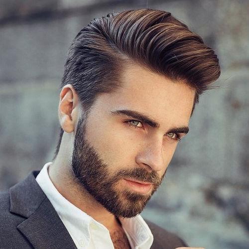 Modern pompadour hairstyle